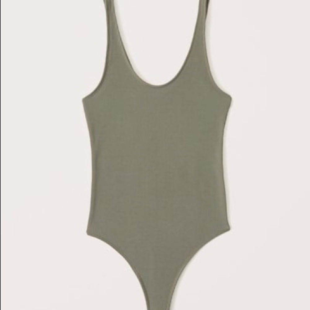 Abercrombie & Fitch Seamless Rib Scoopneck Bodysuit